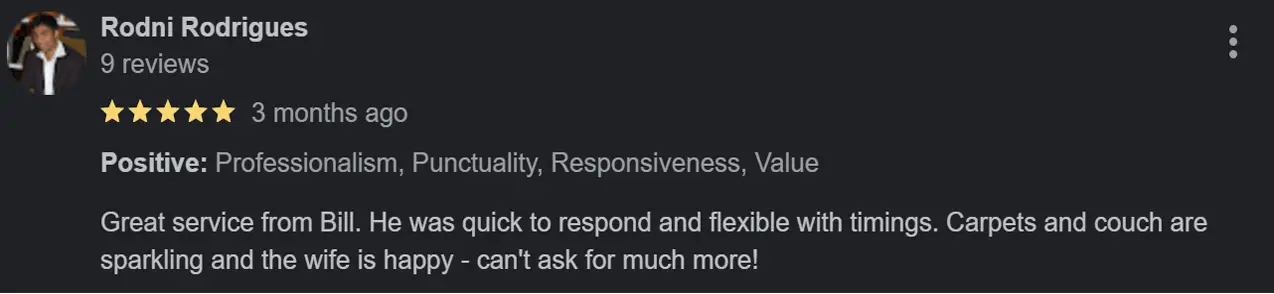Cleaning Customer Review 5 Auckland